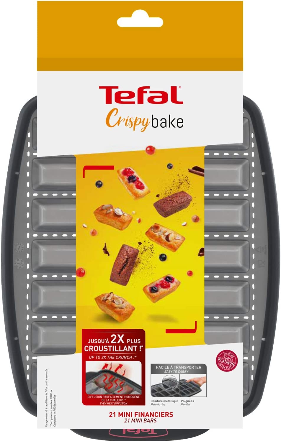 Tefal Crispybake Silicone Mould for 21 Financiers J4171314